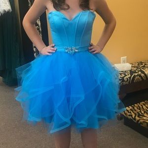Grabber Blue Homecoming/Prom Dress